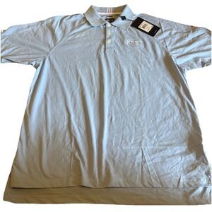 Adidas‎ Polo Short Sleeve T-Shirt Blue Men's Size Extra Large Climalite Stretch